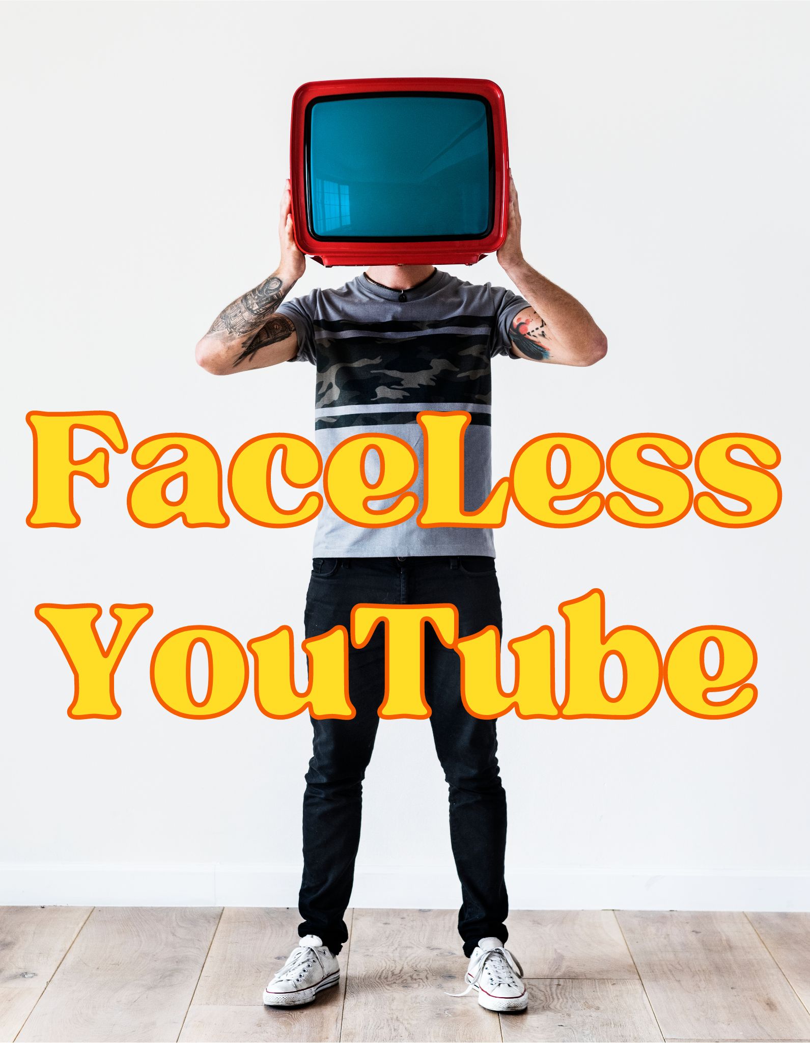 Faceless YouTube Man With TV On His Head